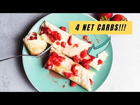 Keto Crepes With Strawberry Cream Cheese Filling
