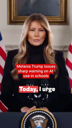 In a video shared on Friday (16 January), Melania Trump cautioned against relying too much on artificial intelligence in schools. She urged students to use the technology responsibly. She encouraged young people to let their imagination and original thinking guide their learning. | The Independent