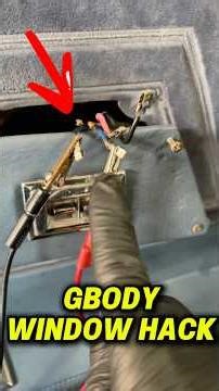 Power Windows Stuck | Get Them Up FAST on Any G-Body GM (No Switch Needed!) #diy