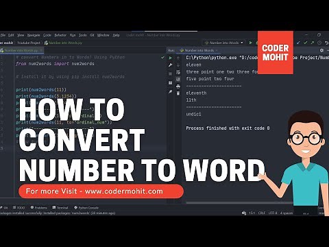 Convert Numbers in to Words using Python in 2022 | Num2Words Module