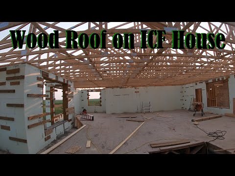 Vlog 10 - Installing a Wood Roof and Garage onto an ICF House