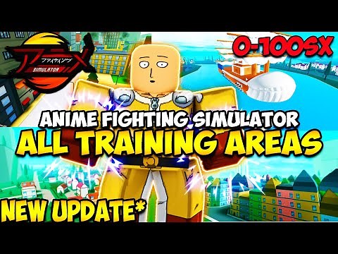 All Training Areas *NEW UPDATE* In Anime Fighting Simulator