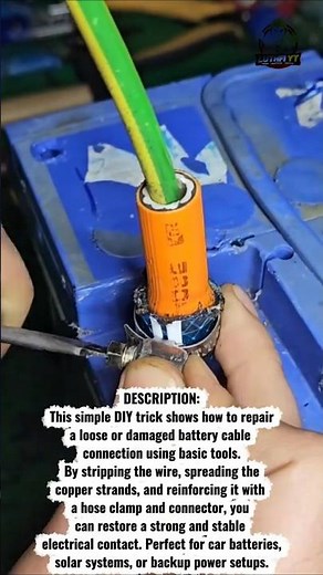 Smart Battery Terminal Repair Hack | Fix Loose Cable Connection Easily 🔧⚡