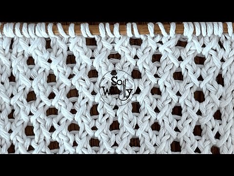 How to Knit and Bind Off the Litte Diamonds Lace Stitch (4 row-repeat pattern) - So Woolly