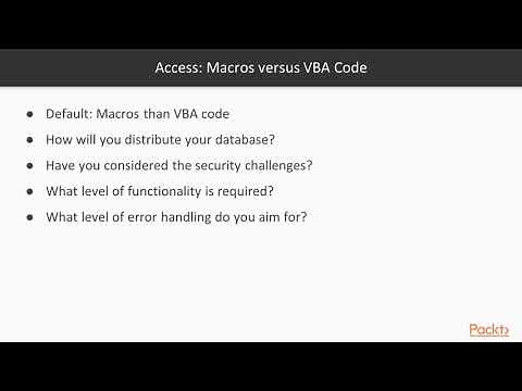 Hands-On Microsoft Access 2019: A Quick Introduction to VBA | packtpub.com