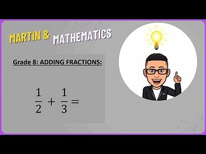 Adding fractions with different denominators. Grade 8 math tutorial. More than one example