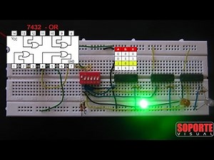 Compuertas lógicas AND - OR - NOT (Protoboard)