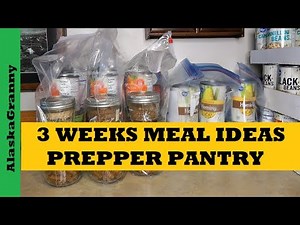 Prepper Pantry Shelf Meals From Food Storage - 3 Weeks of Dinners Recipes