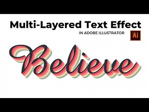 Multi Layer Text Effect | Adobe illustrator Text Effect Tutorial | Beginner