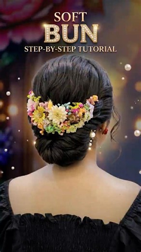 Soft bun in 24 seconds #hairstyle #bunhairstyle #messyhair