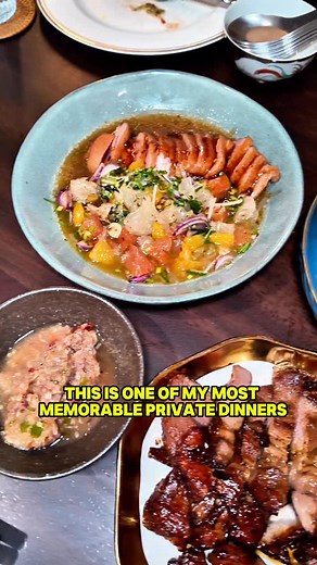 12K views · 57 reactions | This is one of my most memorable private dinners — at Baan Ah Chew, where Chef Max, formerly from top Thai restaurants, runs the night solo with skill and heart. A true feast across Thailand — from Surat Thani crab betel wraps to wagyu pad krapao and Thai milk tea gelato. Unforgettable. @baanahchew | Miss Tam Chiak | Facebook