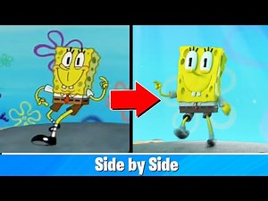 Spongebob 3D Recreation - "Walk Cycle" | Side By Side