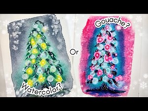 Whimsical Watercolor Christmas Tree Tutorial - Nonstop Fun Techniques!🎄