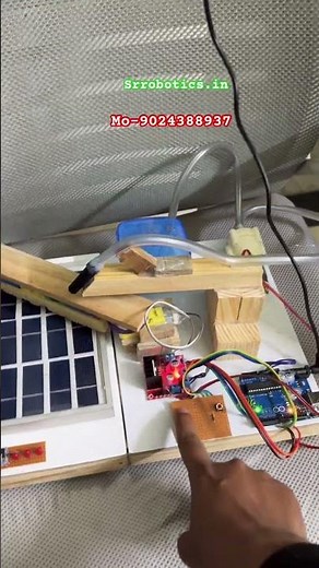 Automatic Solar Panel Cleaning System using Arduino #automobile #electronic #engineering #solar