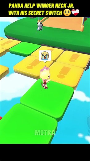 Panda Help Wiinger Neck Jr. With His Secret Switch 🥹❤️‍🩹 #shorts #stumbleguys #fyp