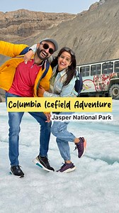 🚨 Did you know you can actually drink water from a 10,000-year-old glacier? 🏔💧 Our Columbia Icefield adventure was nothing short of surreal — from riding the giant Ice Explorer across the Athabasca glacier, sipping the purest water straight from the source, to stepping out on the glass-floored Skywalk that extends 280 meters (918 feet) above the Sunwapta Valley. 🤯✨ We booked this once-in-a-lifetime experience with the @getyourguide app, and here’s the best part 👉 you can receive 5% OFF when