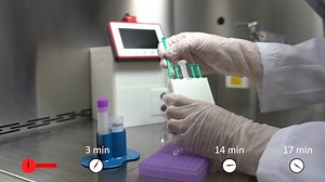 A portable device integrating reverse transcription, fast thermocycling and in situ fluorescence detection accurately detects SARS-CoV-2 RNA in patient samples in 17 minutes, according to a Nature Biomedical Engineering paper. Read the paper: https://go.nature.com/2JH1bFh | Nature Portfolio