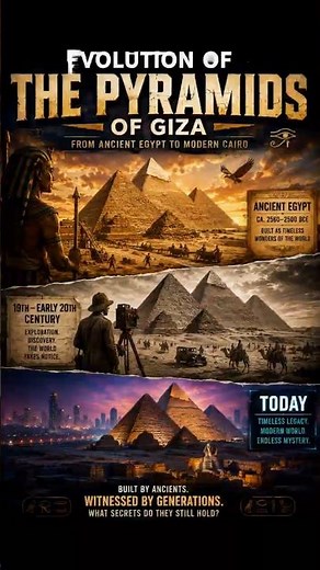 Evolution of the Pyramids of Giza 🇪🇬 Ancient Egypt to Modern Cairo