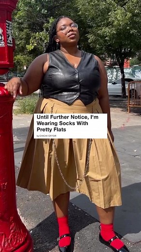 54K views · 11 reactions | The best way to wear flats this fall? With a fun pair of socks. It’s a simple but effective styling choice, immediately elevating the look of your flats and making your outfit feel more intentional. At the link in our bio, find a variety of styles for creating your dream sock-and-flats duo. photo: @thechichio | Who What Wear | Facebook