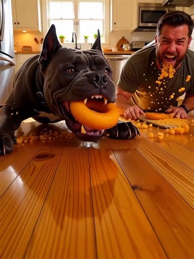 The Onion Ring Showdown: Dog vs. Man (8-Second Chaos!)