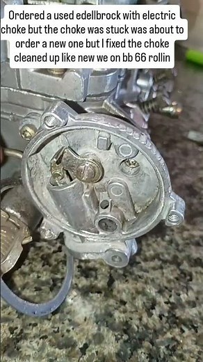 Edelbrock electric choke piston stuck so I disassembled and shot the piston with wd to make it work