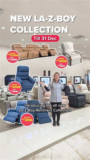 The NEW La-Z-Boy Collection just dropped! 🛋 Enjoy up to 50% OFF, extra 10% savings, and a FREE 3-year Guardsman warranty. ✈ CONTEST ALERT Buy any La-Z-Boy recliner and stand a chance to WIN flight tickets to your dream destination! Don’t miss this golden opportunity to recline AND fly in style. Upgrade your comfort before 31 Dec 2025. #shopwithconfidence #LaZBoy #HarveyNormanMY | Harvey Norman Malaysia