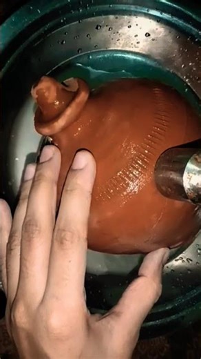 Finally crushing my filled clay gullak 😌💥 So soft!