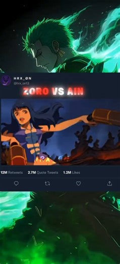 [ ZORO VS AIN ] 🥶 #anime #onepiece #hrxon