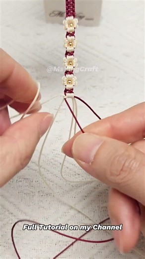 Cute Daisy Knot 🌼2603046 Easy Macrame Friendship Bracelet #Shorts#shortstutorial #knot #diy