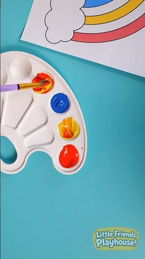 How to mix colors for a perfect rainbow 🌈 #artforkids #painting