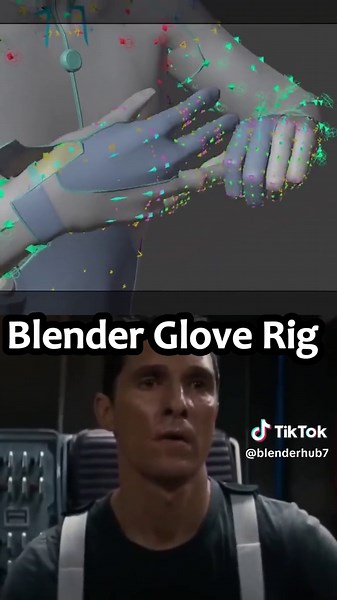 beadschain has showcased 3D glove rig using #Blender | chain gloves