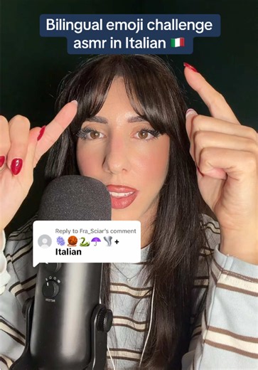 Bilingual emoji challenge ASMR in Italian