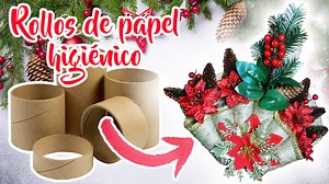 INCREÍBLE!..Todo con ROLLOS DE PAPEL Higiénico😱 Idea NavideñaS Fáciles Miren mis creativos las bellezas que podemos hacer con rollos de papel higiénico aquí te enseño el paso a paso solo necesitas algunos materiales que son muy accesibles en el mercado en especial el rollo de papel higiénico ahora debes reutilizarlos para crear no solo esta si no más manualidades hermosas y sorprendentes, espero te guste lo puedes hacer para regalar o también para vender ahora para navidad o también para hacer 