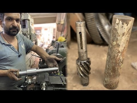How Genius Machinist Are Making Helical Pinion Gear With Cast Iron Round Bar