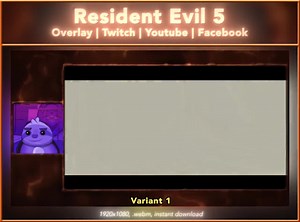 Resident Evil 5 - Streaming Overlay for Twitch, Youtube and Facebook (PC) Active - Etsy Canada