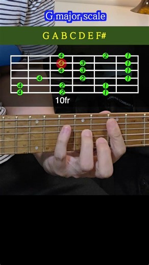 G major scale 10fr Ionian Mode