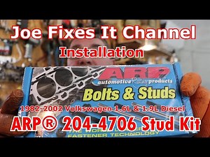 Installing ARP Stud Kit 204-4706 Cylinder Head Bolt 1982-2002 Volkswagen 1.6L & 1.9L Diesel MK2