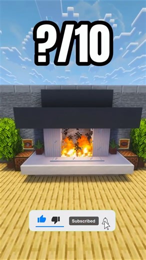🔥🏠 Modern Fireplace in Minecraft! | #Shorts