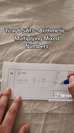Year 6 SATs: Multiplying Mixed Numbers Arithmetic