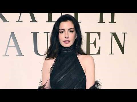 Anne Hathaway Brings Drama in Sheer Dress at Nyfw