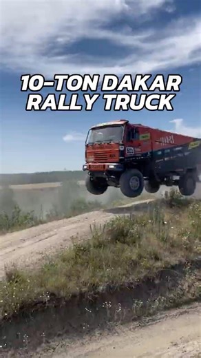 ‪@MartinMacíkJr‬'s 10-ton Dakar Rally truck casually catching some air