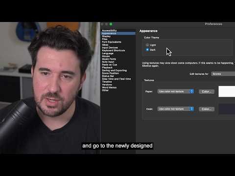🎵 Embrace the dark side or follow the light! Switch between Dark & Light themes in Sibelius