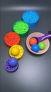 🌟🌈 Calming Color Sorting with Rainbow Orbs #sortingballs #colorsorting