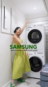 Bea Benedicto on Instagram: "My honest review of the Samsung Front Load Washer and Dryer Washing Machine! 💚🧼🫧 I've been loving my leveled up labada set up a lot! It's definitely a 10/10 for me and it’s the perfect upgrade moving into my new space! My fave feature is the AI settings with the app. My goodness sobrang high tech nakakatuwa! 😍 Shall I review my Samsung refrigerator next? 🙈🙈🙈 #SamsungHome #SamsungPH"