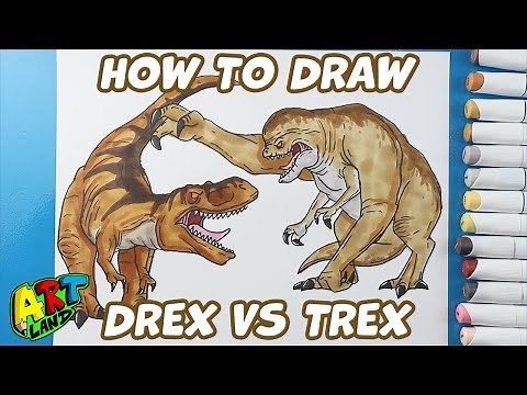 How to Draw the D Rex vs T Rex | Jurassic World: Rebirth