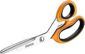 DEKOPRO 8.5 Inch Heavy Duty Scissors All Purpose - Thickened Abrasion Resistant Sharp Shears.