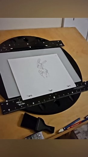 Jesse J. Jones on Instagram: "My new traditional animation desk! 🎨 Thank you to Lucas Haley for the desk, it's been a dream of mine to actually own an animation desk, pretty amazing and very special. :) #animation #paperanimation #traditionalanimation #animated #art #drawing #desktour #pdx #portlandartist #portlandaninator #2Danimation #cartoons #sketching"