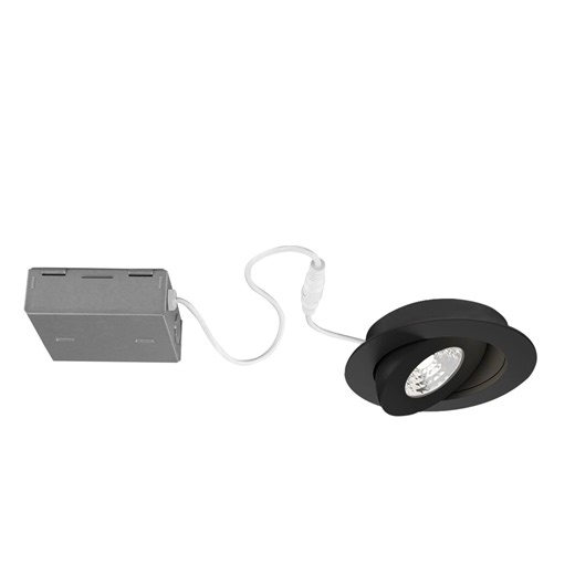 Luminaire encastré à DEL directionnel intégré BAZZ, 700 lumens/9 W/2 700-5 000 K, 4 po, noir mat | Canadian Tire