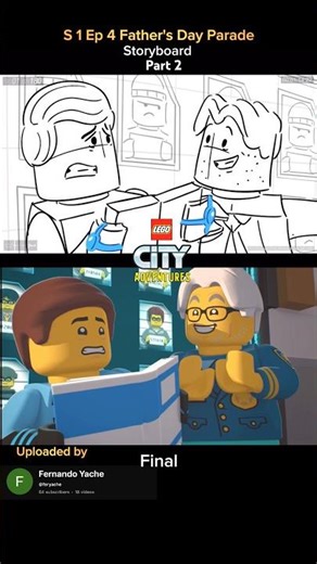 Lego City adventures storyboard vs Final Pt.2#legocityadventures#legocity#storyboard#lego#legos#edit