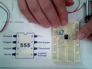 555 timer with flashing LED and instructions